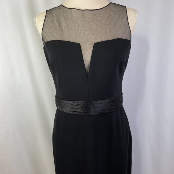 Badgley Mischka Black Formal Maxi Dress Size 8 Black Tie Party Gala Ball Evening - Picture 2 of 16